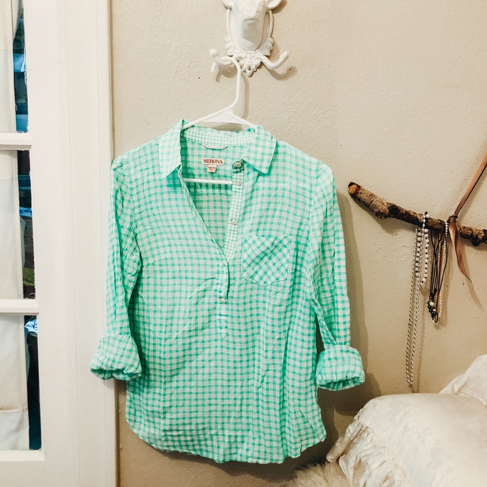 Merona Half Button Up